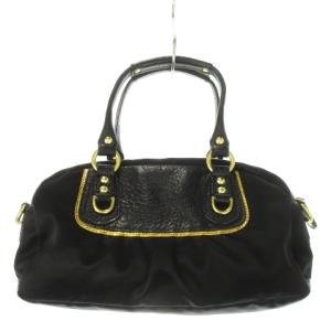 COACH ハンドバッグ 2way ショルダーバッグ ミニ ナイロン レザー 革 ロゴ 黒 ブラック 12927 /CK21