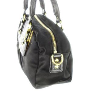 COACH ハンドバッグ 2way ショルダーバッグ ミニ ナイロン レザー 革 ロゴ 黒 ブラック 12927 /CK21