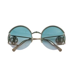 roberto cavalli サングラス 眼鏡 めがね グラデーション ラインストーン ロゴ 5822-140 ゴールド色 RC 1123