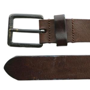 DIESEL ベルト 牛革 レザー ハトメ ロゴ 刻印 85/34 茶色 ブラウン B-BOLD X03733 /XZ