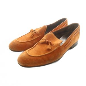 ローファー スエード レザー ロゴ 40 26.5cm オレンジ 橙色 /MQ GY11 OH