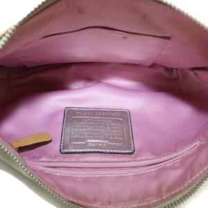 COACH ポピー POPPY ハンドバッグ ショルダー 2WAY レザー ラメ ロゴ ベージュ 14534 /XZ