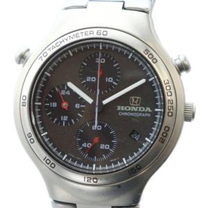 HONDA YM57-6A20 腕時計 クォーツ クロノグラフ カレンダー付き シルバーカラー