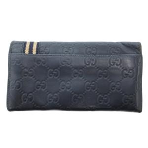 GUCCI 長財布 二つ折り レザー GG柄 黒 ブラック /JS GY18
