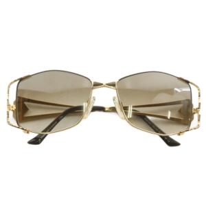 眼鏡 サングラス チタンフレーム グラデーション ヒョウ柄 レオパード ロゴ 5516-130 茶色 ブラウン