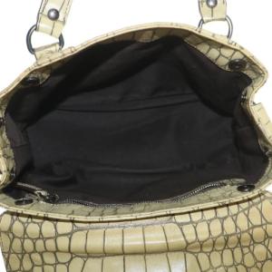 miumiu ハンドバッグ クロコ型押し イエロー