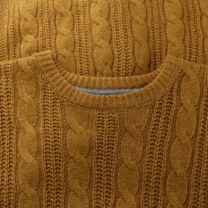 nano universe ニット セーター 長袖 ローゲージ クルーネック ウール混 カシミヤ混 M キャメル NUC01KN004TG