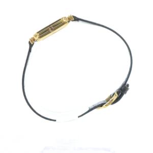 CELINE 2620 腕時計 クォーツ トリオンフ マカダム スクエア レザーベルト ゴールドカラー