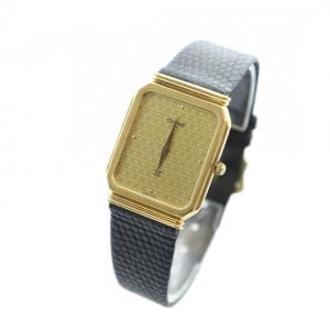 CELINE ジャンク品 2520 腕時計 ウォッチ クォーツ スクエア レザーベルト ゴールド色 GY18 /MQ