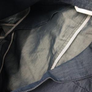 ARMANI COLLEZIONI テーラードジャケット シャンブレー デニム 開き見せ 46 S 青 ブルー /CK2 GY18