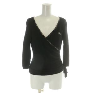  ニット セーター 長袖 ノバチェック ウール 毛 パイピング カシュクール ホースロゴ 刺繍 リボン