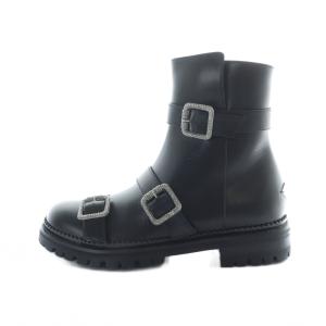 ショートブーツ ラインストーン 35 ブラック