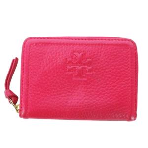 コインケース 小銭入れ ラウンド キーリング付き レザー 革 ダブルTロゴ ピンク /CK28 GY18