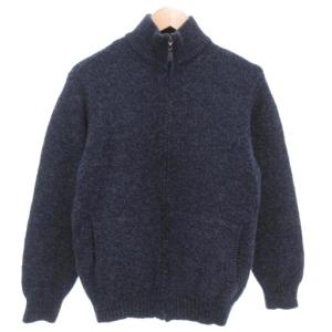 90s ヴィンテージ ドライバーズ ニット セーター ウール M 杢調 紺 ネイビー /AE GY18