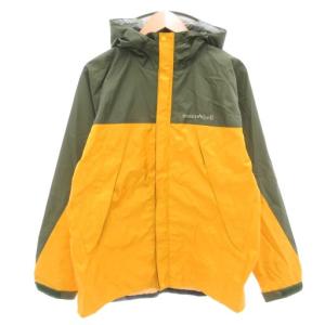 サンダーパス マウンテンパーカー ジャケット M 黄 イエロー 切替 刺繍ロゴ フード付き 1128270
