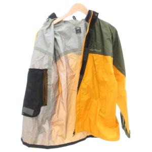 mont-bell サンダーパス マウンテンパーカー ジャケット M 黄 イエロー 切替 刺繍ロゴ フード付き 1128270