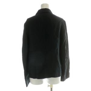 Tao シャツジャケット 長袖 アウター キュプラ 4つボタン 黒 ブラック TF-J011 /MP GY13