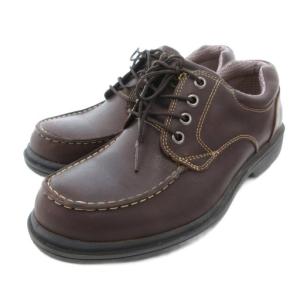 キャンピングシューズ スニーカー レザー 本革 茶 ブラウン 防水 HL80041 /JS GY13