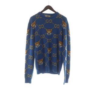 EXO KAIコラボ ニット プルオーバー GGジャガード ベア XS ブルー
