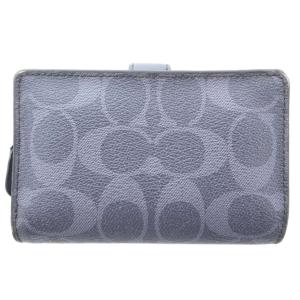 COACH 二つ折り財布 ウォレット シグネチャー ロゴ 紺 ネイビー /AE GY18