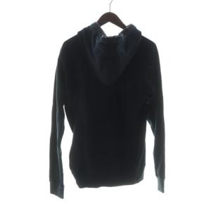 1PIU1UGUALE3 RELAX パーカー トレーナー ジップアップ ラインストーン フード 長袖 ロゴ XXL 黒 ブラック GY18