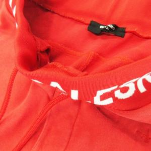 1PIU1UGUALE3 RELAX スウェットパンツ ジョガーパンツ ロゴ ラインストーン サイドリブ M 赤 レッド /AH9