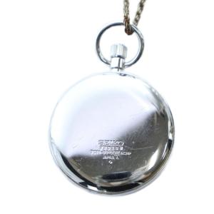 SEIKO 7C11-0010 鉄道時計 懐中時計 ウォッチ クォーツ アナログ 白文字盤 シルバー色 GY18 /MQ
