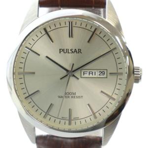 パルサー PULSAR VJ33-X022 腕時計 ウォッチ クォーツ カレンダー付き ロゴ シルバー色