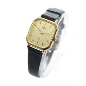 SEIKO オクタゴン 16-6030 腕時計 ウォッチ クォーツ レザーベルト スクエア ゴールド色 GY18 /MQ