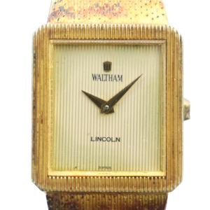リンカーン LINCOLN 腕時計 ウォッチ スクエア 手巻き ロゴ ゴールド色 GY18 /MQ