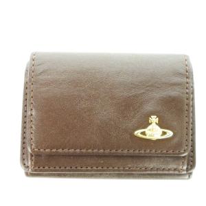 三つ折り財布 オーブ ブラウン