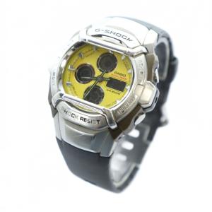 CASIO G-SHOCK G-511 腕時計 ウォッチ クォーツ アナデジ 黄文字盤 カレンダー付き ロゴ シルバー色 GY11