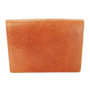 TAKEO KIKUCHI 二つ折り財布 ウォレット 小銭入れあり レザー 革 ロゴプレート 茶 ブラウン /CK24 GY18