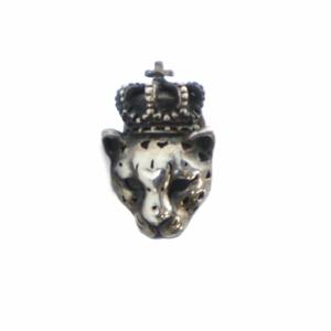 MEOW ピアス アクセサリー 片耳用 ロゴ Silver925 レオパード クラウン 王冠 シルバー色