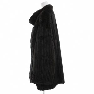 SAGA MINK 銀サガ ファーコート 毛皮 ミンク ミドル丈 13 ダークブラウン /JS GY18