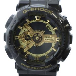 ジャンク品 GA-110GB 腕時計 ウォッチ クォーツ 黒文字盤 ロゴ 黒 ブラック GY11 /MQ
