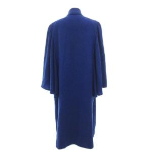 GIVENCHY ヴィンテージ ロングコート ポンチョ メルトン ドレープ 青 ブルー /JS GY11