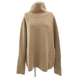 ニット セーター カシミア混 茶 ブラウン 長袖 タートルネック オーバーサイズ /GV GY11