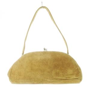 Vivienne Westwood ハンドバッグ がま口 スエード オーブロゴ ベージュ