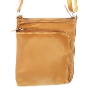 ショルダーバッグ レザー 内側キルティング 茶 ブラウン /MN22 GY18