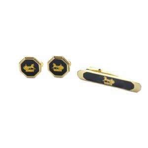 カフスボタン ネクタイピン セット ロゴ アクセサリー ゴールド色 GY11 /MQ