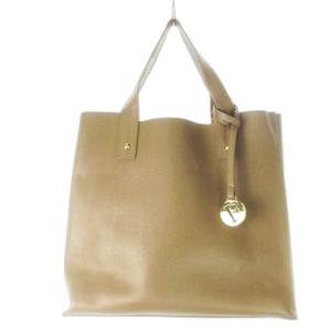 ハンドバッグ レザー 革 スクエア ロゴチャーム ピンクブラウン /CK9 GY11