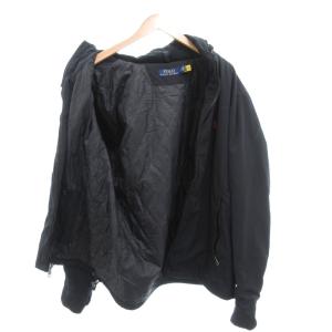 POLO RALPH LAUREN マウンテンパーカー ナイロン ジャケット ブルゾン ジップアップ ポニー刺繍 L 黒 ブラック /JS