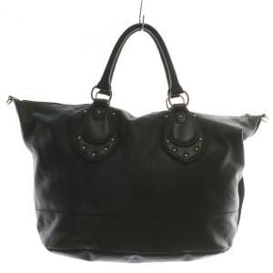 ハンドバッグ ショルダー 2WAY レザー スタッズ 黒 ブラック /XZ GY42