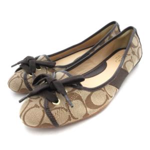 バレエシューズ パンプス シグネチャー キャンバス 8M 茶 ブラウン /JS GY42