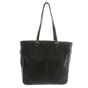 トートバッグ ハンド レザー ロゴ 黒 ブラック F10413 /XZ GY11