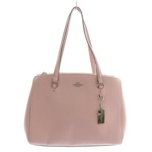スタントン キャリーオール ハンドバッグ ショルダー 2WAY レザー ロゴ シルバー金具 ピンク 36882