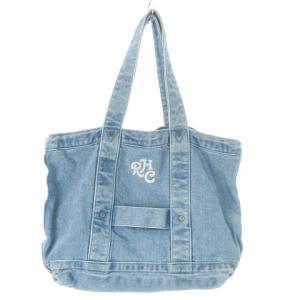 トートバッグ デニム ロゴ リベット 青 ブルー /AO9 GY18
