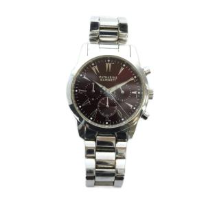KATHARINE HAMNETT KH-20A5 腕時計 ウォッチ クォーツ クロノグラフ 赤文字盤 ロゴ シルバー色 GY11 /MQ