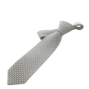 セブンフォールドタイ ネクタイ ナロー シルク 絹 ボーダー モザイク 総柄 グレー /CK24 GY18